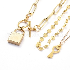Conjuntos de collares de cadena colgante y clip&nbsp;NJEW-JN02761