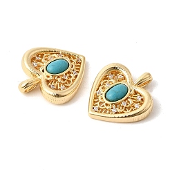 Синтетические бирюзовые подвески&nbsp;KK-Z149-11G-01