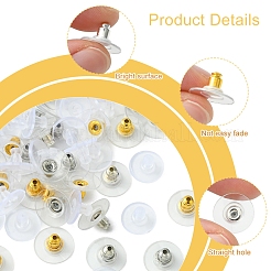 Латунная клатч пуля клатч пуля задняя часть серьги с подушечкой KK-FS0001-43