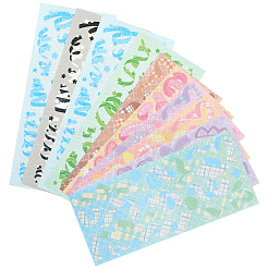 10 шт. 9 стиля наклейки из ПВХ/бумаги&nbsp;DIY-CP0011-68