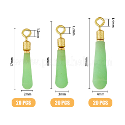 60 galleggiante da pesca in silicone in 3 stili&nbsp;AJEW-FH0004-02