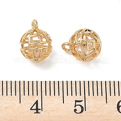 Messing micro pave klare zirkonia anhänger&nbsp;KK-D261-01G-04