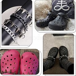 2 Stück Schuhketten aus Messing und Legierung.&nbsp;HJEW-SP00014