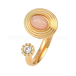 Anillos abiertos de acero inoxidable 304 con circonita cúbica para mujer&nbsp;GG-CBA32C5-01G