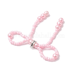 Большие подвески из стекла и искусственного жемчуга PALLOY-MZ00185-02