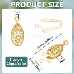 3 цвета 304 нержавеющая сталь застежки коробки STAS-BC0004-10