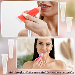 60 набор из пластиковых пустых флаконов для помады с 2 винтовыми ручными дозаторами клея (без иглы) с 2 прозрачными пластиковыми воронкообразными воронками MRMJ-FH0001-43