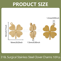 10 шт. ионное покрытие (IP) 316L хирургическая нержавеющая сталь подвески STAS-DC0016-28