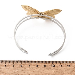 Zweifarbige Armreifen aus Edelstahl 304 für Damen&nbsp;BJEW-Z170-01GP-03