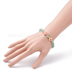 Природные смешанные драгоценные камни бисером браслеты BJEW-JB06474