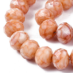 Непрозрачная выпечка окрашенные стеклянные бусы пряди&nbsp;EGLA-N006-009C-A15