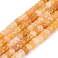天然石トパーズ翡翠ビーズ連売り  ロンデル  多面カット  4x2~2.5mm  穴：0.7~1mm  約156~162個/連  14.76~15.16インチ（37.5~38.5cm）&nbsp;G-Q606-46A-13
