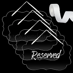 Волнистый прямоугольник акриловый пустой знак подвеска украшения DIY-GA0006-39