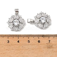 Anhänger aus Messing und klarem Zirkonia&nbsp;KK-G558-06P