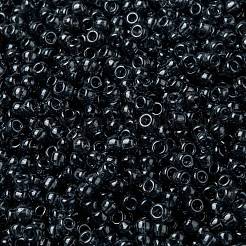 MIYUKIラウンドロカイユビーズ  日本製シードビーズ  8/0  （rr178)透明灰色光沢  3mm  穴：1mm  約2111~2277個/50g&nbsp;SEED-X0055-RR0178