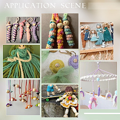 Набивные европейские бусины из натурального дерева WOOD-PH0002-79A