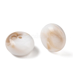 ツートンアクリルビーズ  天然石風  ロンデル  小麦  19.5x11mm  穴：2.5mm  約165個/500g&nbsp;AC-CBABA33-01O