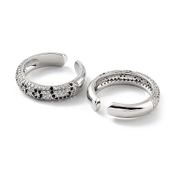 Серьги-манжеты из латуни с микропаве и кубическим цирконием для женщин KK-Z038-07P