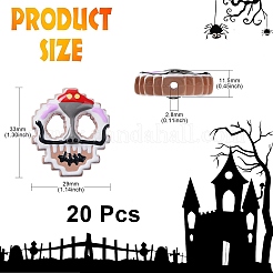 20 шт. Непрозрачные акриловые бусины&nbsp;OACR-CJ0001-57