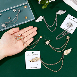 6 шт. 6 стиля мужской шарф воротник брошь булавка наборы JEWB-FH0002-08