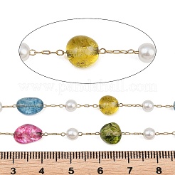 Glasnuggets und handgefertigte Gliederketten aus Edelstahl 316&nbsp;CHS-K021-14G-13