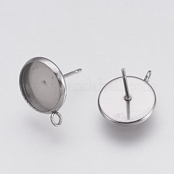 Серьги-гвоздики из нержавеющей стали 202 STAS-I088-D-04P