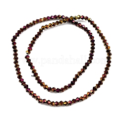 Transparentes perles de verre de galvanoplastie brins&nbsp;EGLA-A039-T3mm-UA04