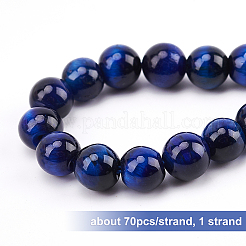 1 нить бусин из натурального тигрового глаза&nbsp;G-OC0002-19