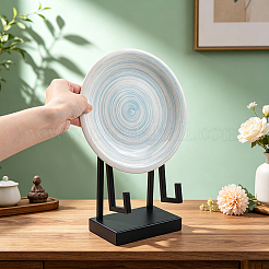 Chevalets d'exposition en fer pour assiettes décoratives&nbsp;ODIS-WH0043-340