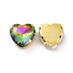 Сердце пришить стразами X1-DIY-E062-04G-05