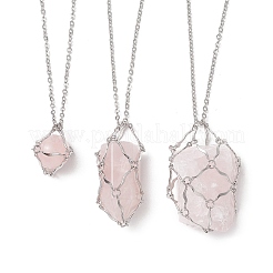 Не тускнеет 3 шт. 3 стиля 304 нержавеющая сталь кабель цепь макраме мешочек пустой держатель камня изготовление ожерелья NJEW-JN04971