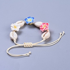 Регулируемые плетеные браслеты из бусин BJEW-JB04274