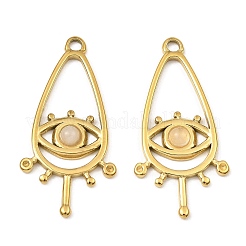 Подвески-капли из натуральных смешанных драгоценных камней STAS-K258-23G