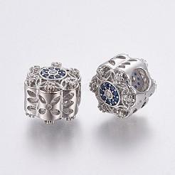 Латунные микро проложить Цирконий Европейский бисером X-OPDL-P001-24