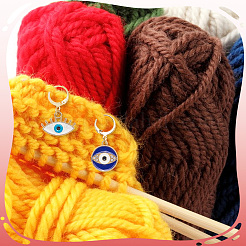 16 шт. 8 стиля эмалированный кулон со знаком «злой глаз» маркеры фиксирующих стежков&nbsp;HJEW-SC00179