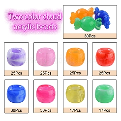 224шт 9 стиля акриловые европейские бусины MACR-YW0001-69