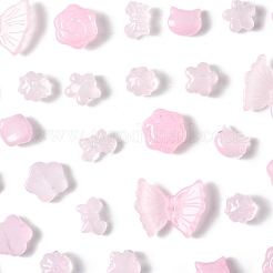 120 шт. 8 вида прозрачных стеклянных бусин-спрей GLAA-FS0002-25