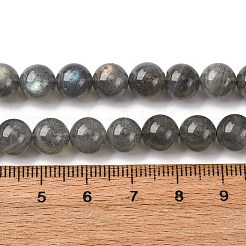 Природные лабрадорита бисер нитей G-H326-01-8mm