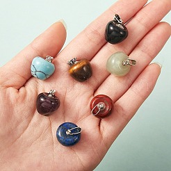 Подвески из натуральных и синтетических драгоценных камней в стиле 10 шт.&nbsp;G-SZ0001-75