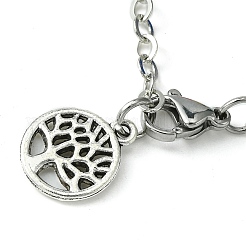 Браслеты с подвесками из сплава «Древо жизни» BJEW-JB09854