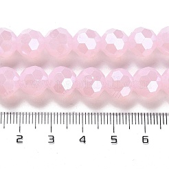 電気メッキガラスビーズセット  ファセット（32ファセット）  パール光沢メッキ  ラウンド  パールピンク  10mm  穴：1.2mm  約65~69個/連  23.03~24.49インチ（58.5~62.2cm）&nbsp;EGLA-A035-J10mm-A02