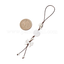 4 шт. подвесных украшений из ракушек и стеклянных жемчужин&nbsp;HJEW-TA00425