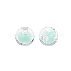 透明なアクリルビーズ  二層ビーズ  ラウンド  アクアマリン  8x7.5mm  穴：2mm  約1700個/500g&nbsp;TACR-S135-002B