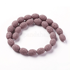 Бусы из натуральной лавы&nbsp;G-F671-03B-17