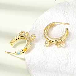 Boucles d'oreille en laiton émaillé&nbsp;KK-CBA8324-23G-04