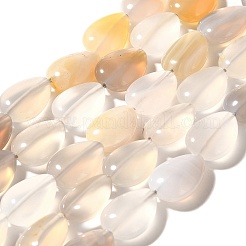 Серые натуральные бусины из агата  G-I377-A22