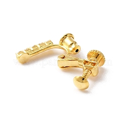 Messing mit Kristall-Strass-Clip-On-Ohrring-BeZubehörn&nbsp;FIND-WH0127-03G