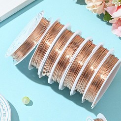 Fil de bijoux en cuivre rond&nbsp;CWIR-S002-0.8mm-03
