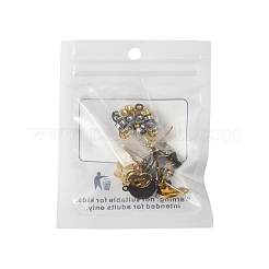 16 шт. 8 стиля фурнитуры для сережек-гвоздиков из нержавеющей стали 304&nbsp;STAS-FS0001-86