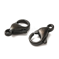 イオンプレーティング（IP）304ステンレススチールカニカン  オウムトリガークラスプ  ブラック  13x8x4mm  穴：1.5mm&nbsp;STAS-AB13-B